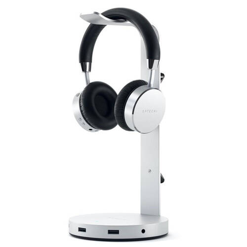 Satechi Aluminium Headphones Stand Hub - Silver