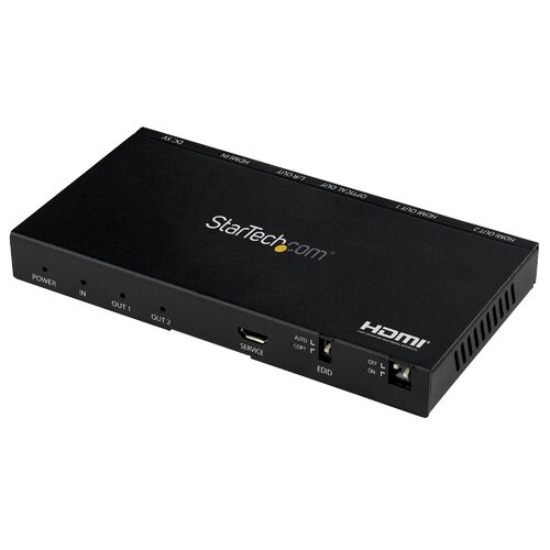 HDMI Splitter - 2-Port - 4K 60Hz with Built-In Scaler