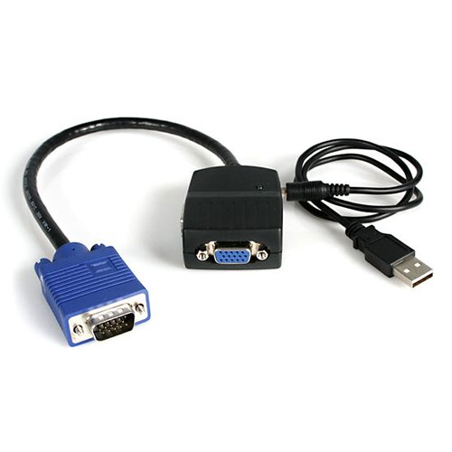 2 Port VGA Video Splitter - USB Powered
