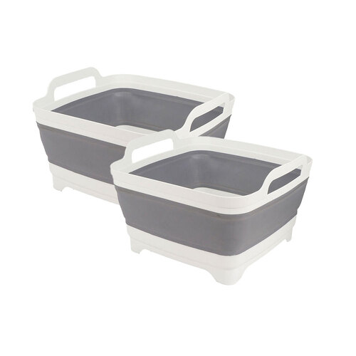 2PK Kemasi Collapsible Portable Kitchen Wash Sink W/Drainer