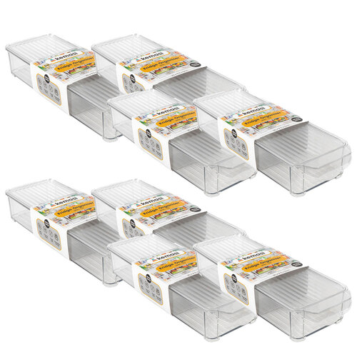 8PK Kemasi Clear Fridge/Freezer Storage Organiser W/Lid Small