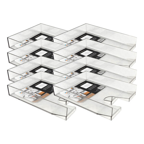 8PK Kemasi Clear Study Desk Top Paper Holder Storage Tray