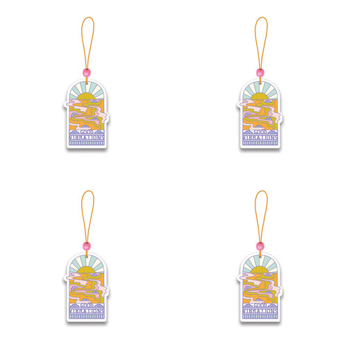 4x 2pc Studio Oh Hanging Car Air Freshener - Good Vibrations