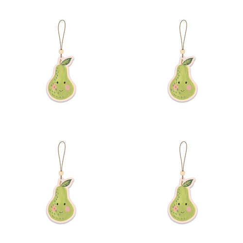 4x 2pc Studio Oh Hanging Car Air Freshener - Happy Pear