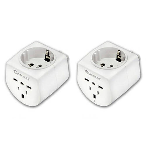 2x Universal Travel Power Adapter UK/USA/Europe to AU/NZ Plug