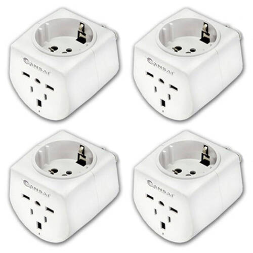 4x Universal Travel Power Adapter UK/USA/Europe to AU/NZ Plug