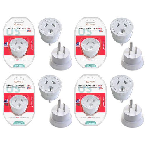4PK Sansai Travel Adaptor - USA Plug