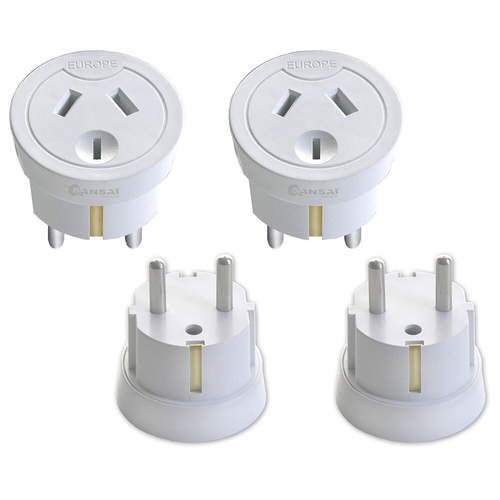 2x Travel Power Adapter AU/NZ Socket to Plug Asia EU/Middle East