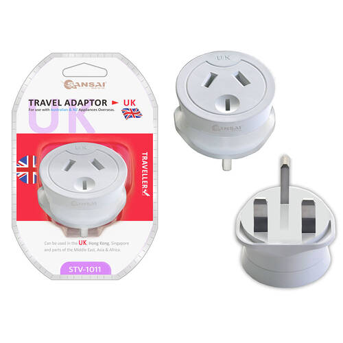 Travel Power Adapter AU/NZ Socket to UK England/Hong Kong Plug