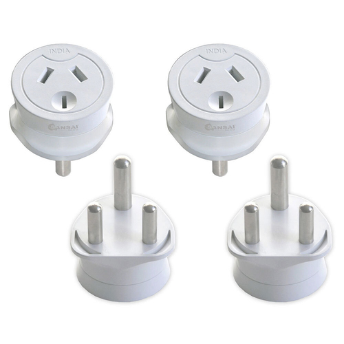 2x Travel Power Adapter AU/NZ Socket to South Africa/India/Pakistan/Sri Lanka Plug