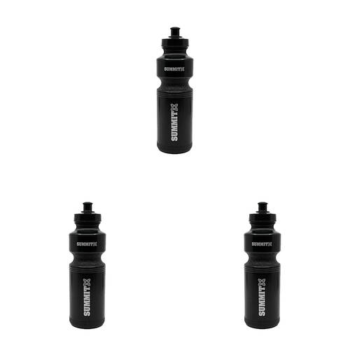 3PK Summit Global Water Bottle Push Top Lid 750ml - Black