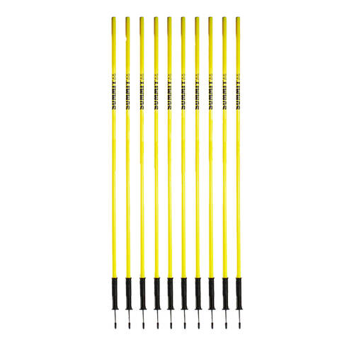 10pc Summit Global Single-Piece Agility Poles in Bag - Yellow