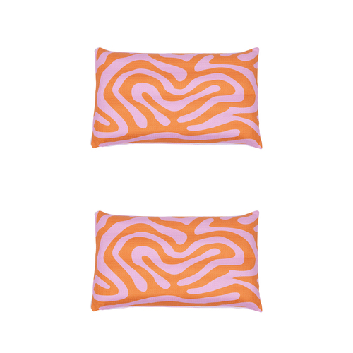 2PK Splosh Bliss Swirl Inflatable Beach Pillow 51x31cm Rectangle