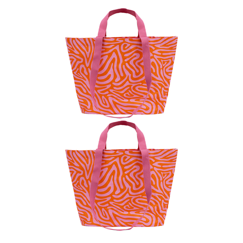 2PK Splosh Beach Bliss Swirl Travel Carry Tote Bag 67x40cm