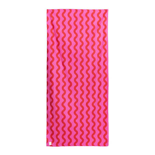 Splosh Summer Waves Sand Free Quick Dry Beach Towel Rectangle 180x80cm Pink