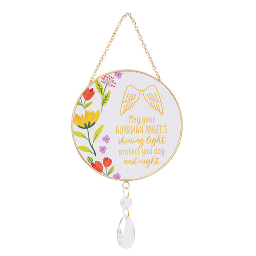 Splosh Guardian Angel Glass/Metal Suncatcher Hanging Home Decor 12x26cm