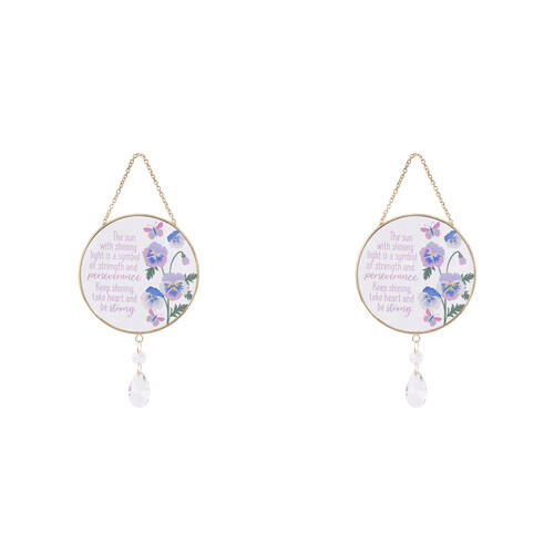 2PK Splosh Strength Glass/Metal Suncatcher Hanging Home Decor 12x26cm