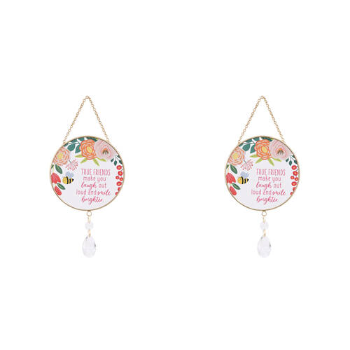 2PK Splosh Friends Glass/Metal Suncatcher Hanging Home Decor 12x26cm