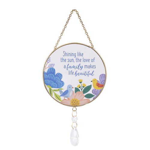 Splosh Family Glass/Metal Suncatcher Hanging Home Decor 12x26cm