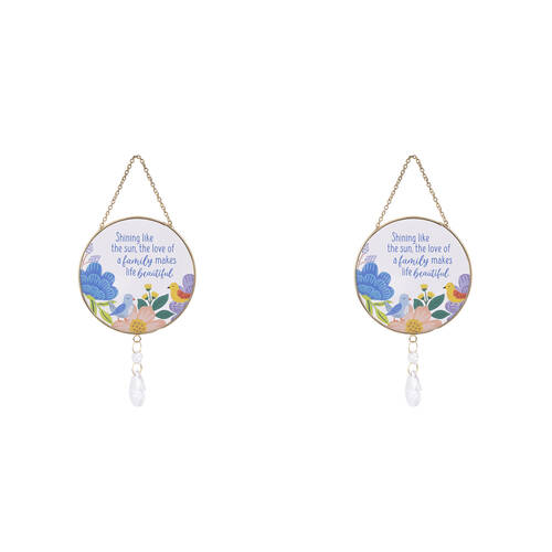 2PK Splosh Family Glass/Metal Suncatcher Hanging Home Decor 12x26cm