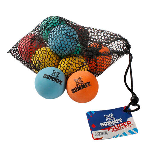 10pc Summit Global School Bounce Balls 60mm - Assorted