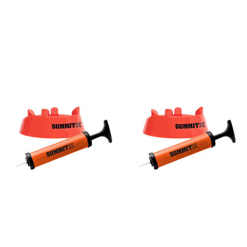 6pc Summit Global Combo Tee Mini Ball Pump & Needle Set - Red