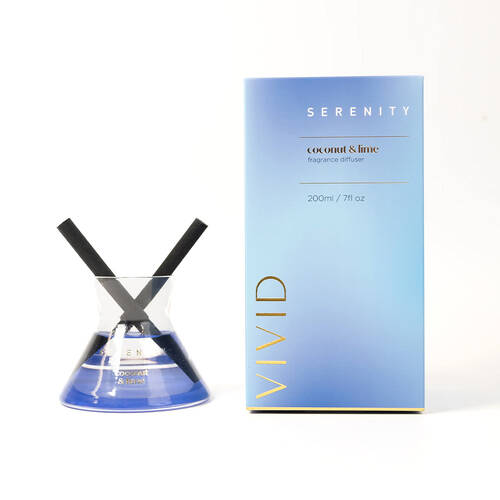 Serenity Vivid Coconut and Lime Scent Home Fragrance Reed Diffuser 200mL