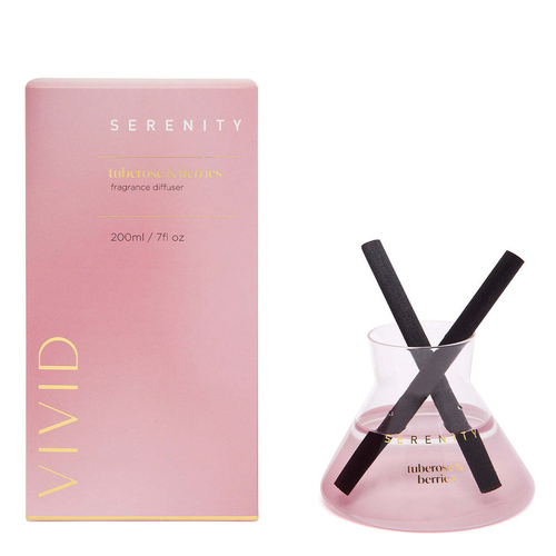 Serenity Vivid 200ml Reed Diffuser - Tuberose & Berries