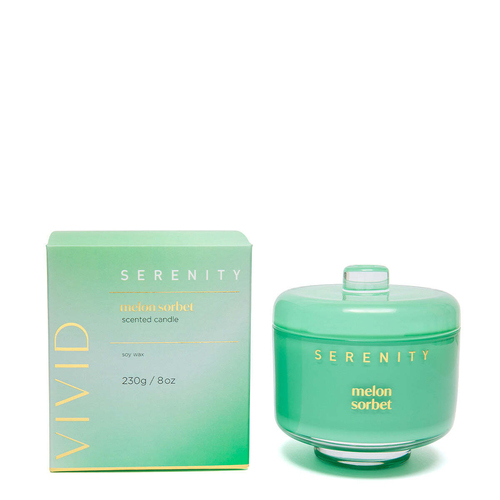 Serenity Vivid 230g Scented Soy Wax Candle - Melon Sorbet