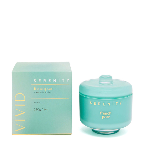 Serenity Vivid 230g Scented Soy Wax Candle - French Pear