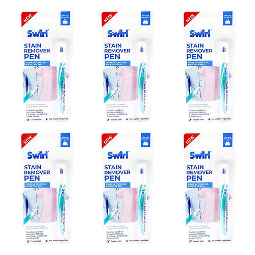 6PK Swirl Stain Remover Pen Fabric Spot Cleaner Stain Treatment