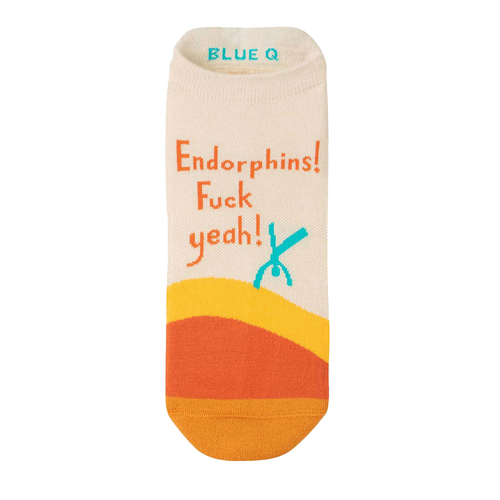 Blue Q Endorphins f*ck Sneaker Socks Casual Low Cut Unisex L/XL
