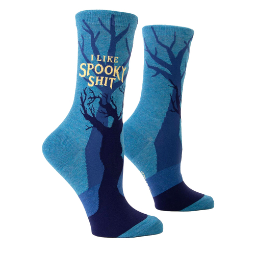 Blue Q I Like Spooky sh*t Ladies/Women's Printed Crew Socks Size 5-10