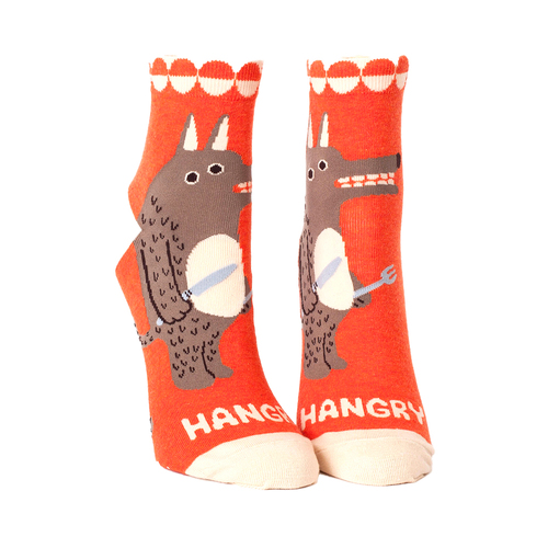 Blue Q Hangry Cotton Nylon Ladies/Women's Ankle Size 5-10
