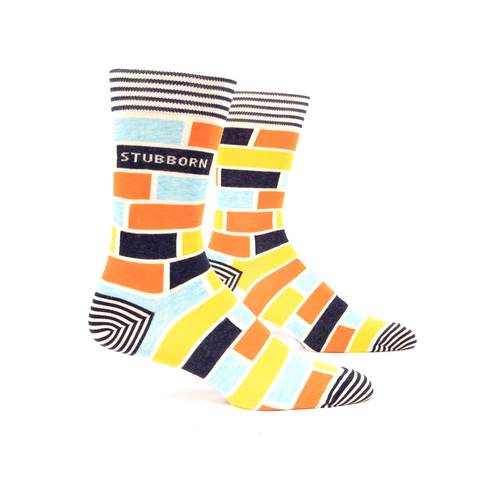 Blue Q Stubborn Cotton Nylon Men's Crew Socks Size 7-12