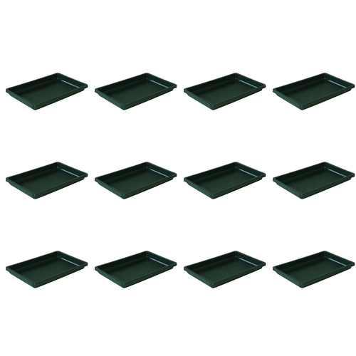 12PK Homeleisure Window Box Tray 270mm Green Outdoor Garden 