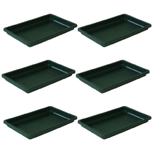 6PK Homeleisure Window Box Tray 270mm Green Outdoor Garden 