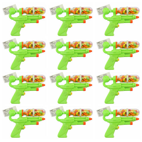 12PK Kids/Children Super Water Pistol Gun Play Toy w/ Candy 25g Assorted
