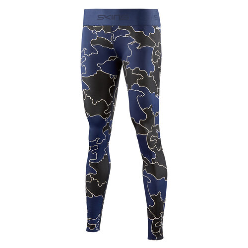 Skins Compression DNAmic Primary Womens Long Tights Myriad of Coastlines Blue L