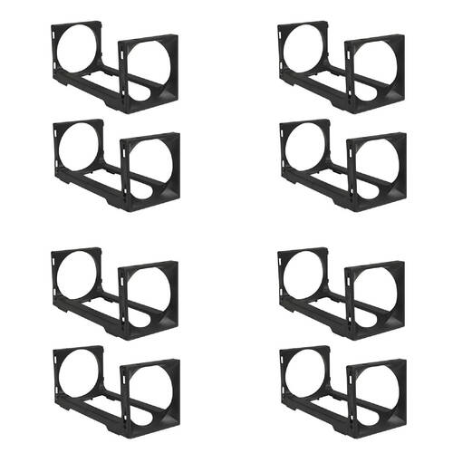 8pc Stakrax Modules Barware Wine Rack Organiser 24x10.5cm- Black