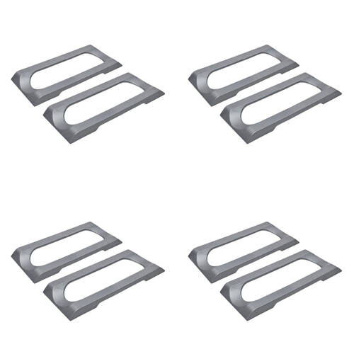 8pc Stakrax Plastic Wall Mounted Wine Rack Top Plates 24x10.5cm - Silver