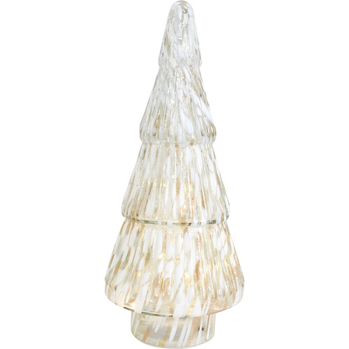 LVD 16x34cm LED Glass X-mas Tree Home Decor Large - White