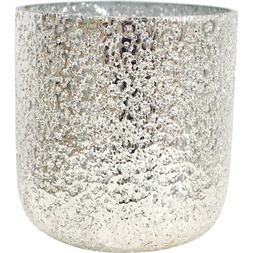 LVD Glass Votive Candle Holder Home Decor 15cm Gold Shimmer