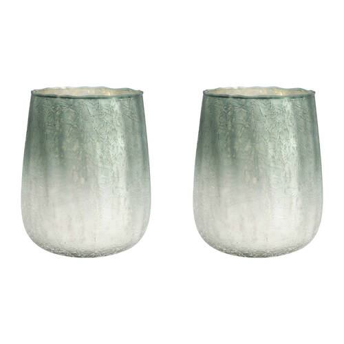2PK LVD Glass Votive Candle Holder Home Decor Champagne Dove Large