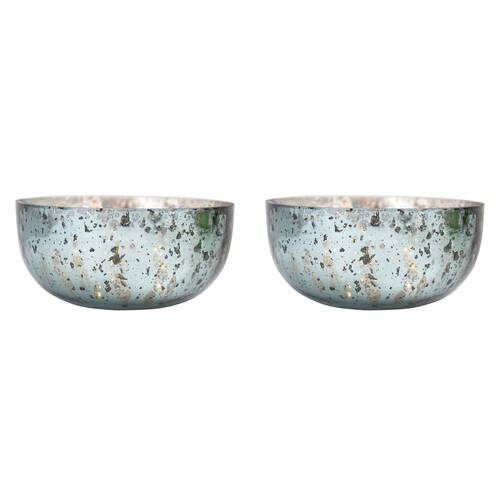 2PK LVD Glass Votive Bowl/Candle Holder Home Decor 15cm Champagne Dove