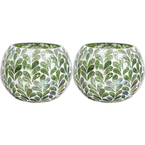 2PK LVD Votive Mosaic Artichoke Decorative Flower Pot Home Decor
