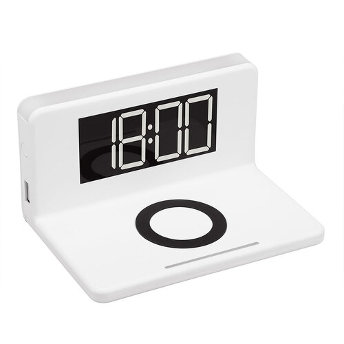 Rewyre Alarm Clock Wireless Charger White