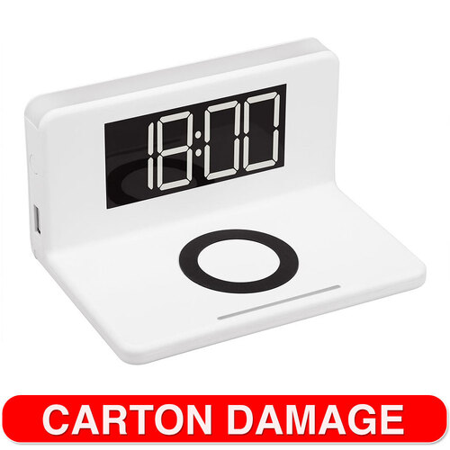 Rewyre Alarm Clock Wireless Charger White