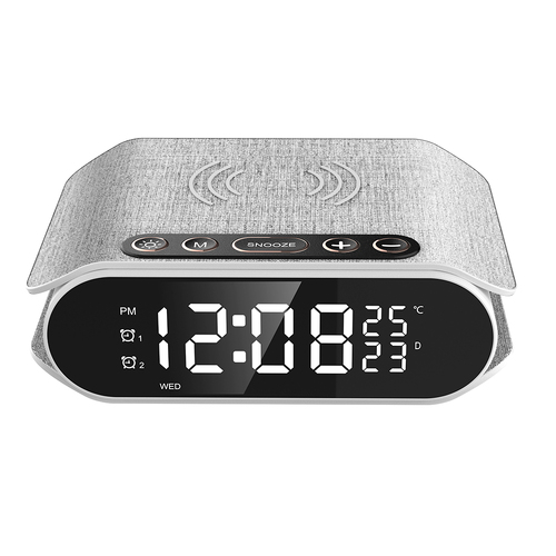 Rewyre Alarm Clock & Temperature Wireless 15W Phone Charger