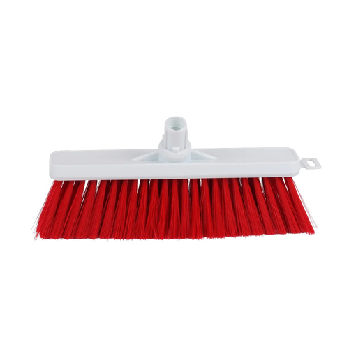 SYR Soft Push Nylon Bristles Broom 30cm Head - Red